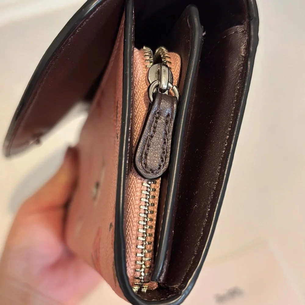 Coach Pink Floral Continental Wallet with Silver Logo - Picture 5 of 7